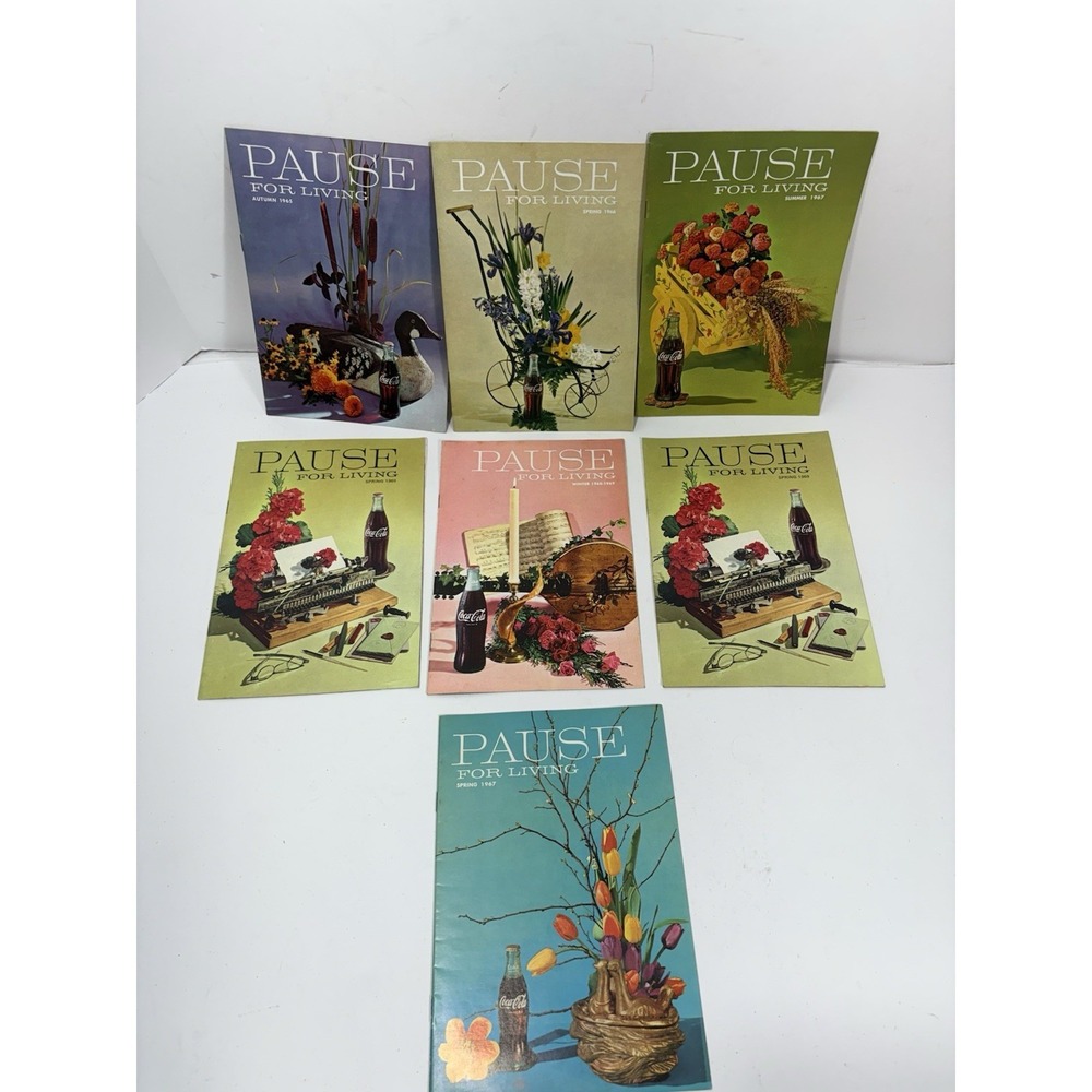 Pause For Living Coca-Cola Magazine Lot 7 Pamphlets 1960s Advertising Booklets